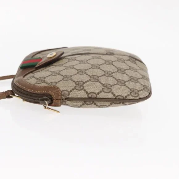 Authentic GUCCI GG Supreme Web Sherry Line Bag PVC Beige Gold 68 02 047 - Picture 12 of 16